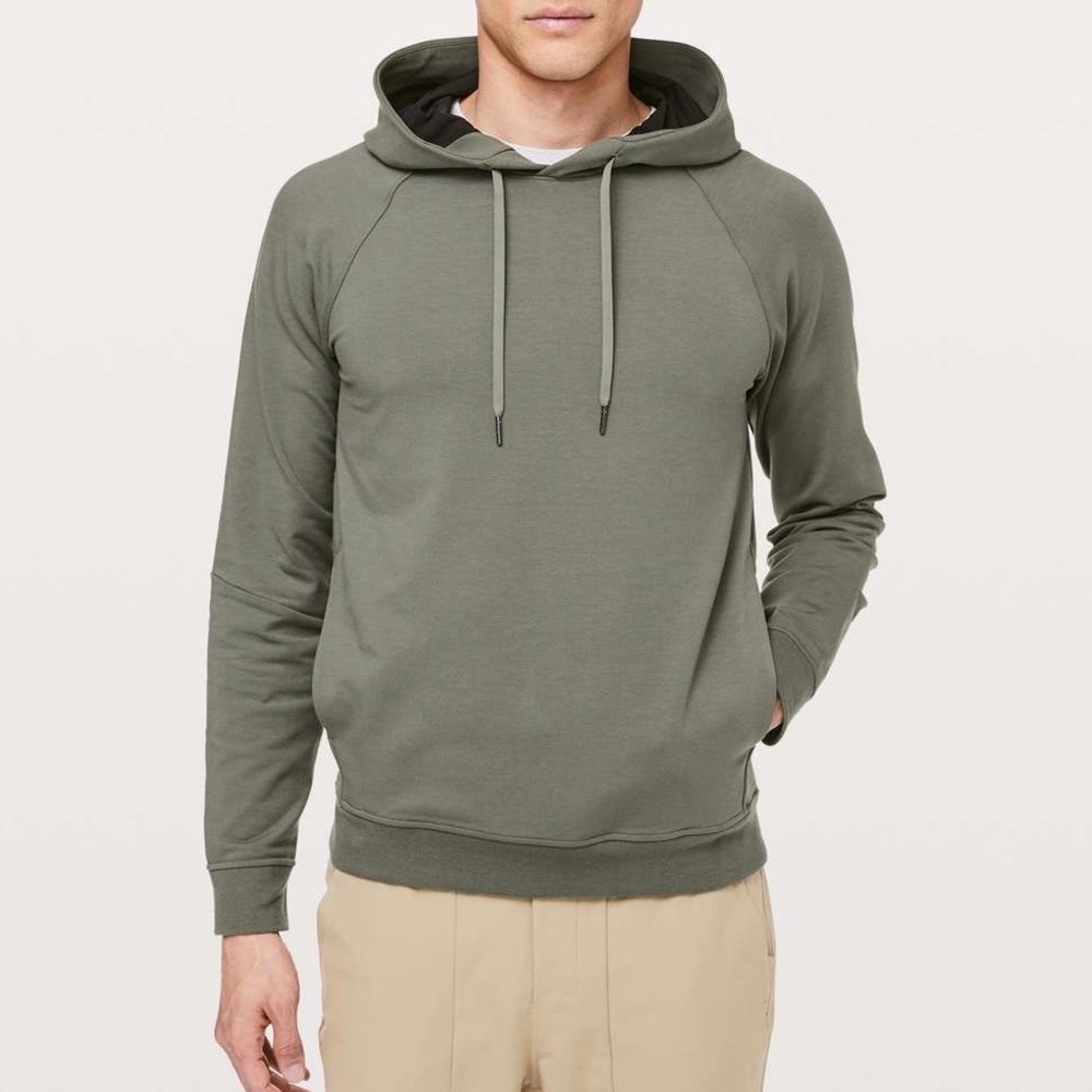 Lululemon City Sweat Pullover Hoodie Mens XL Sage Green French Terry Raglan